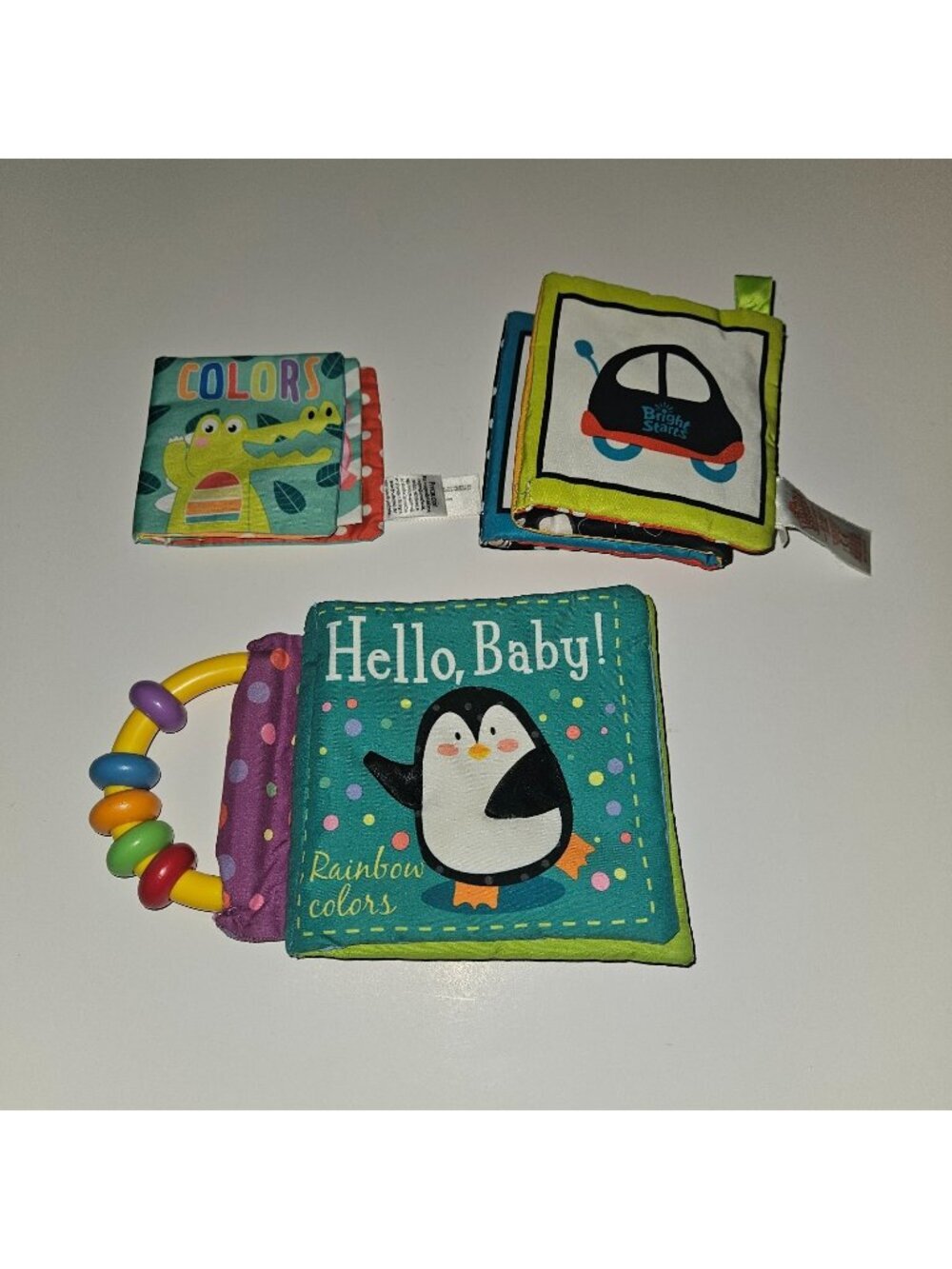 3 Cloth Baby Books Spark Create Imagine Crinkle Kane Miller Rainbow Color Themed